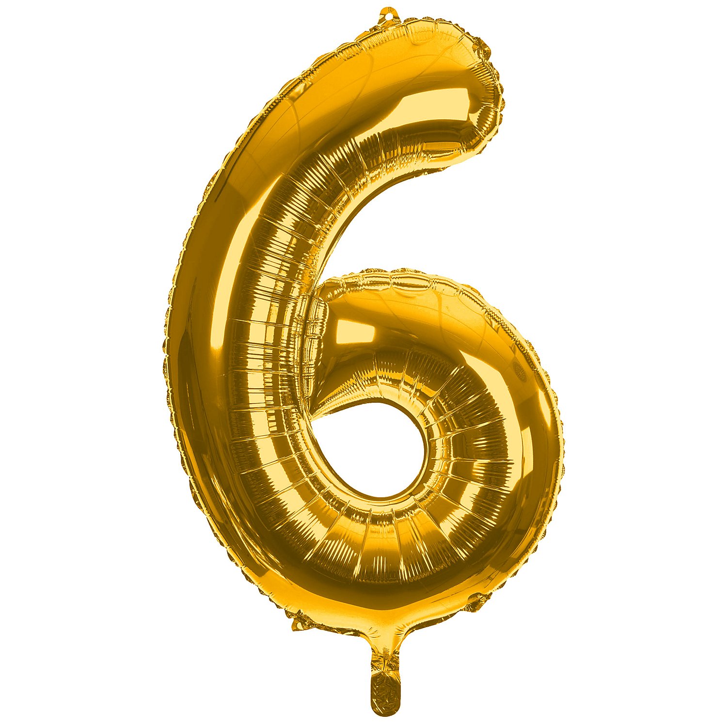 Ballon hélium chiffre "6", doré, 86 cm