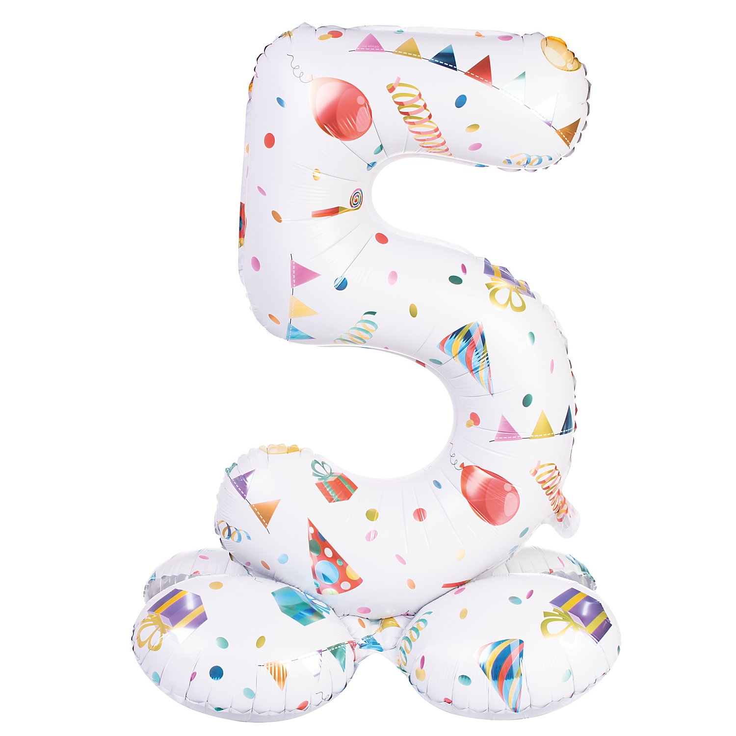 Ballon en forme de chiffre "5", tenant debout