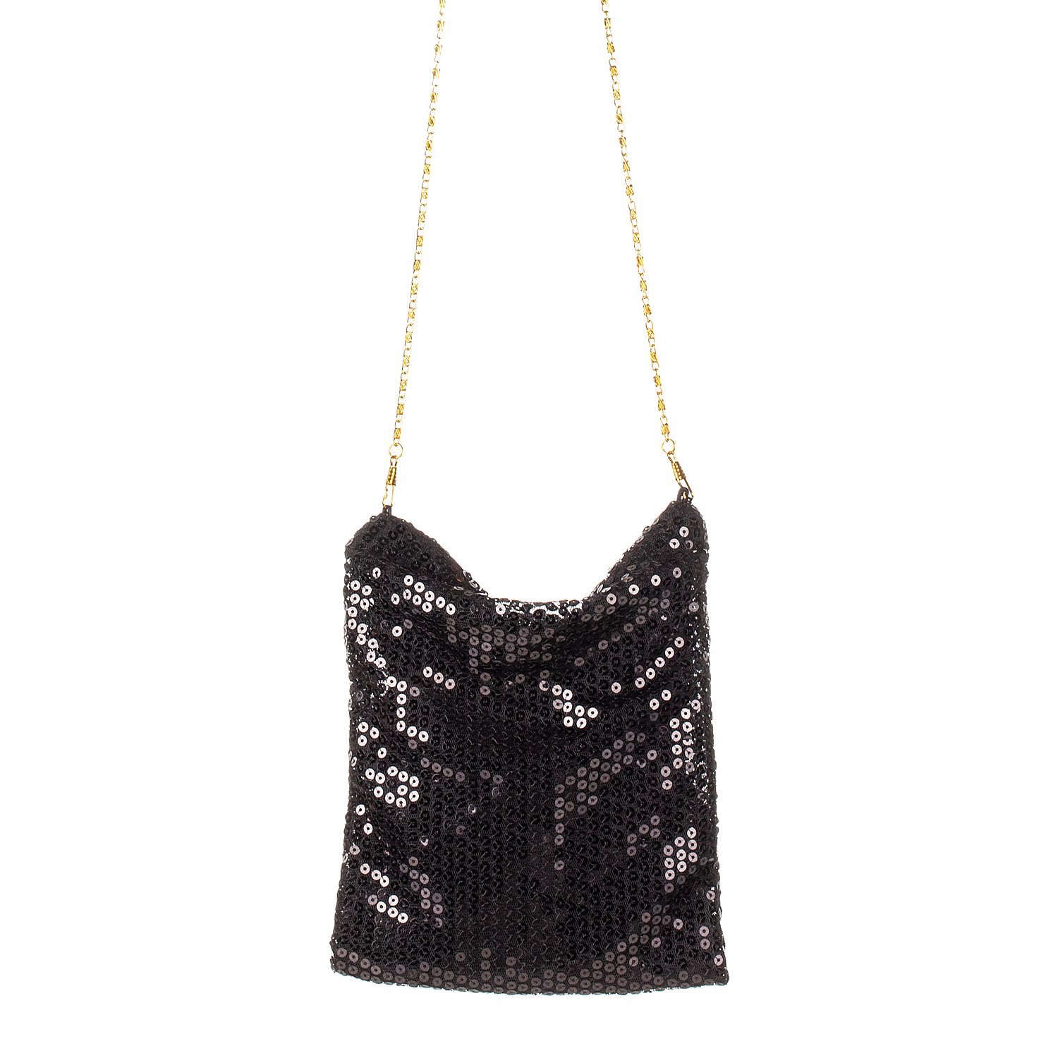 Sac à main à paillettes, noir
