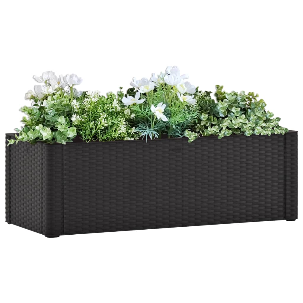 vidaXL Lit surélevé de jardin système arrosage Anthracite 100x43x33 cm