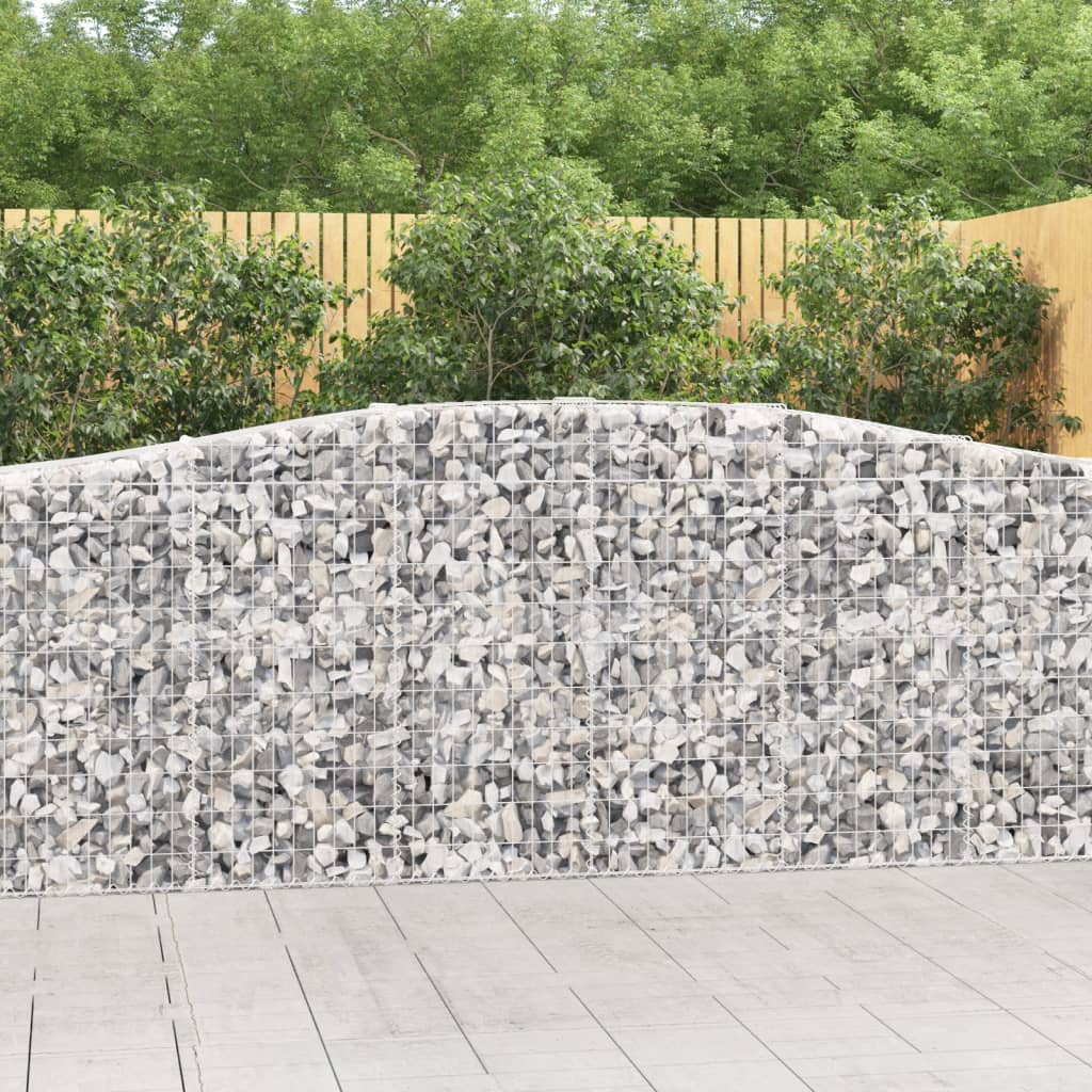 vidaXL Paniers à gabions arqués 10 pcs 400x50x100/120 cm Fer galvanisé