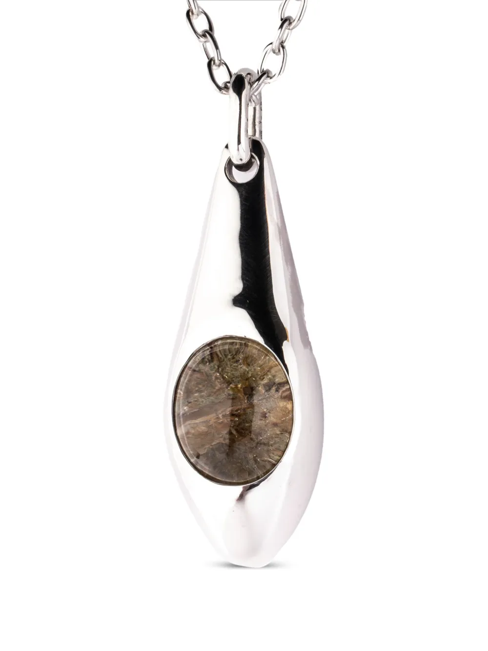 Parts of Four Chrysalis quartz-pendant necklace - Argento
