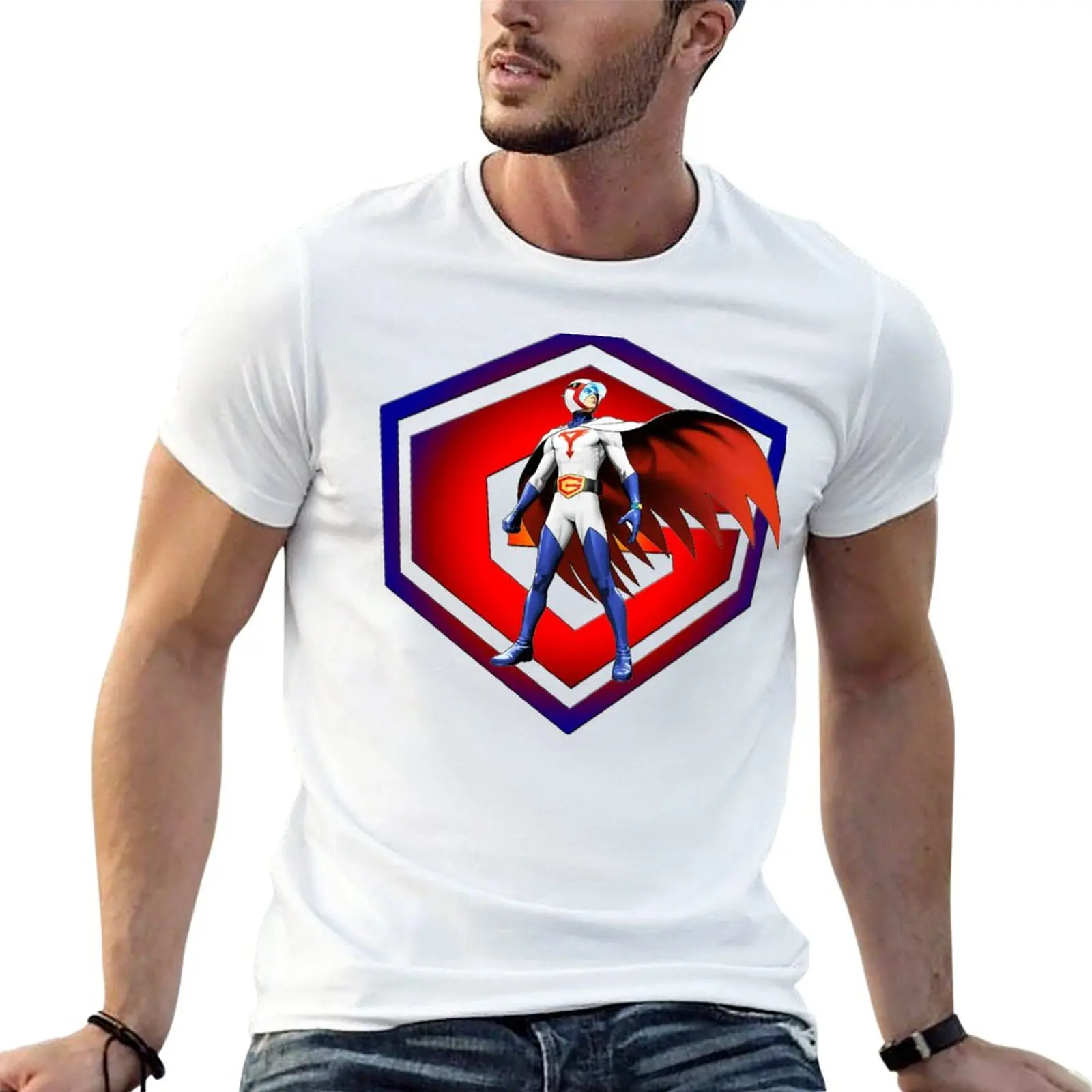 T-Shirt Battle Of The Planets Gatchaman Mark Ad Asciugatura Rapida Per Magliette Alte Da Uomo Ragazzo