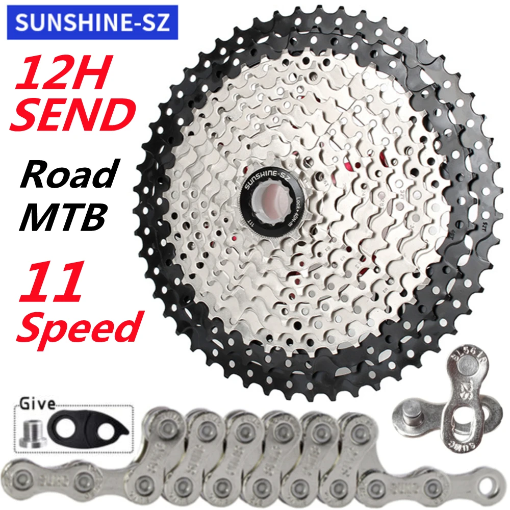 Sunshine K7 11V Cassette Mtb Della Bicicletta Cassette Hg 11 Velocità Catene Della Bicicletta Mountain Bike Pignone Ruota Libera Per Shimano/Sram Acce