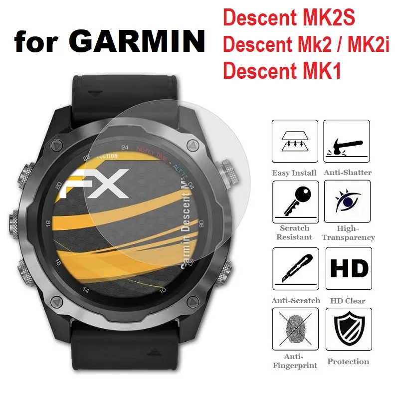 Pellicola Salvaschermo 5 Pezzi Per Garmin Descent Mk2 Mk2S Mk2I Mk1 Smart Watch Pellicola Protettiva In Vetro Temperato