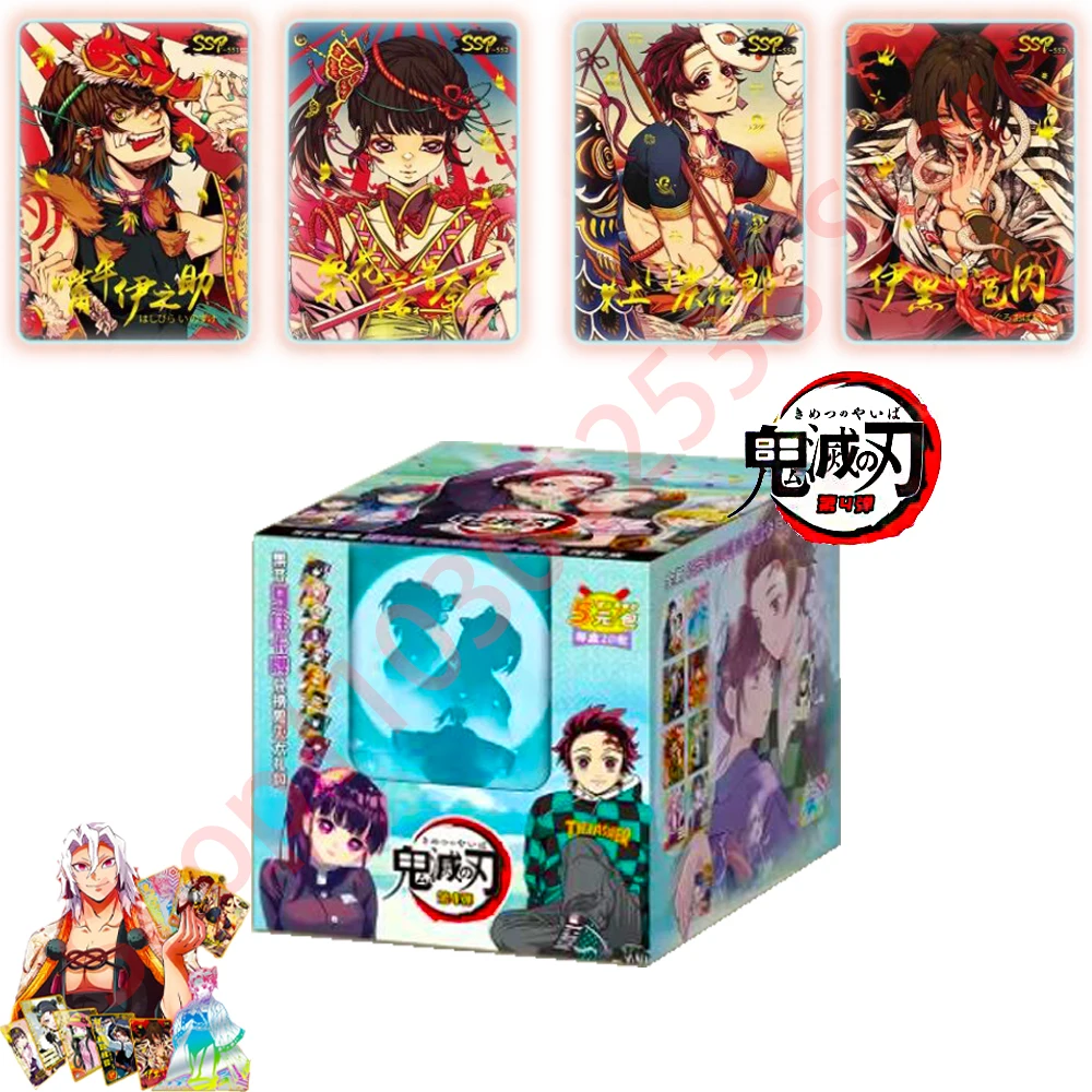 New Demon Slayer Collection Card Tcg Anime Booster Pack Box Pr Kamado Nezauko Shinobu Rare Board Kids Birthday Game Toy Gift