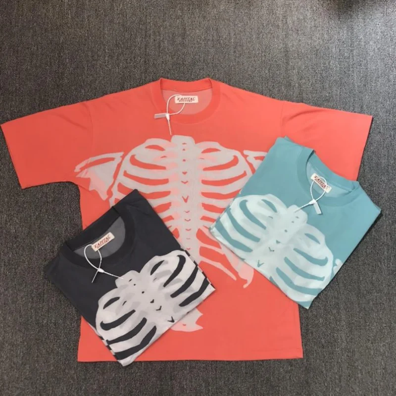 Top Version Kapital Kountry Bone See Tee Uomo Donna Taglia Eu Cotton Kapital Top Tees High Street Demon Slayer Abbigliamento All'Ingrosso