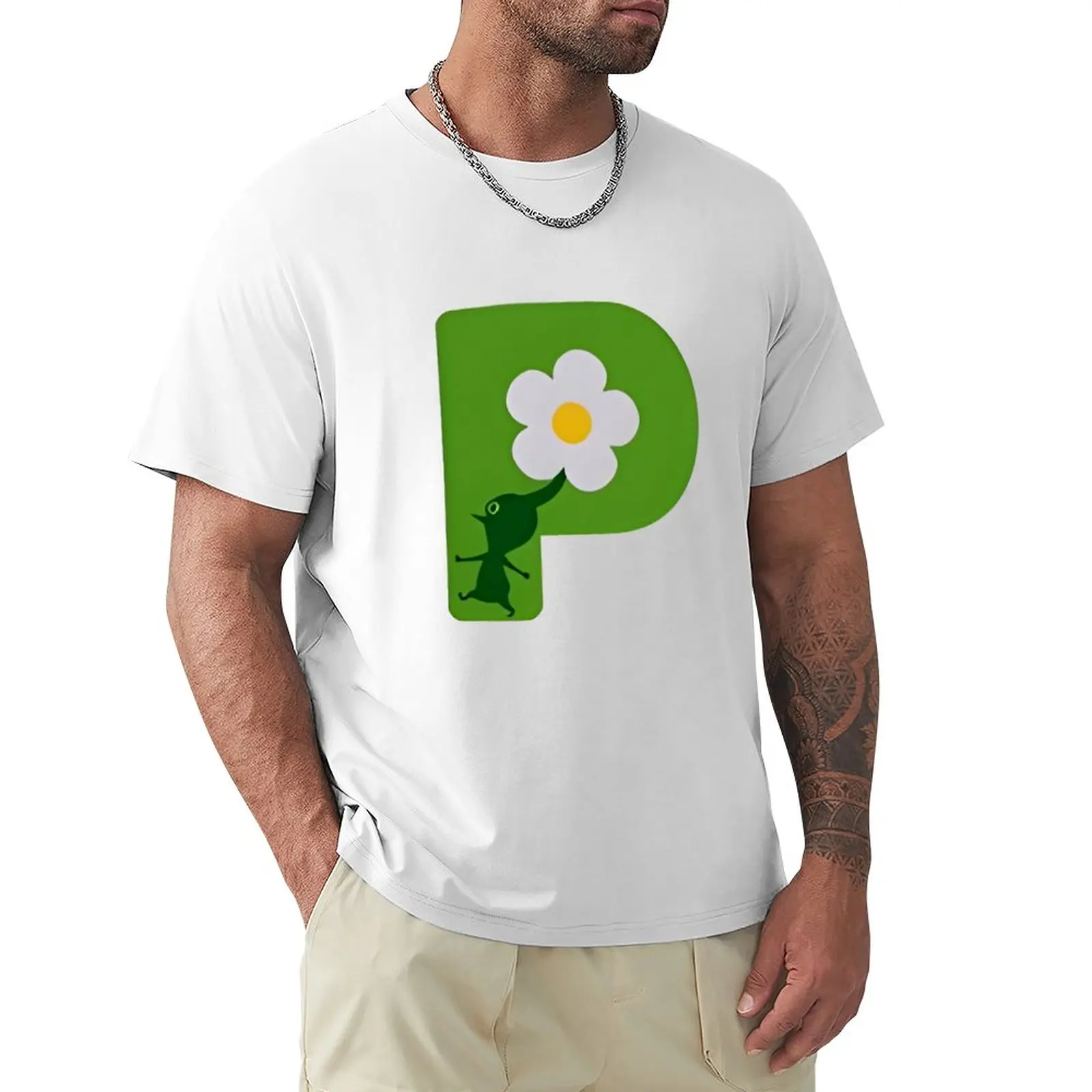 T-Shirt Con Logo Pikmin Blanks Blanks Abbigliamento Hippie Magliette Grafiche Da Uomo Grandi E Alte