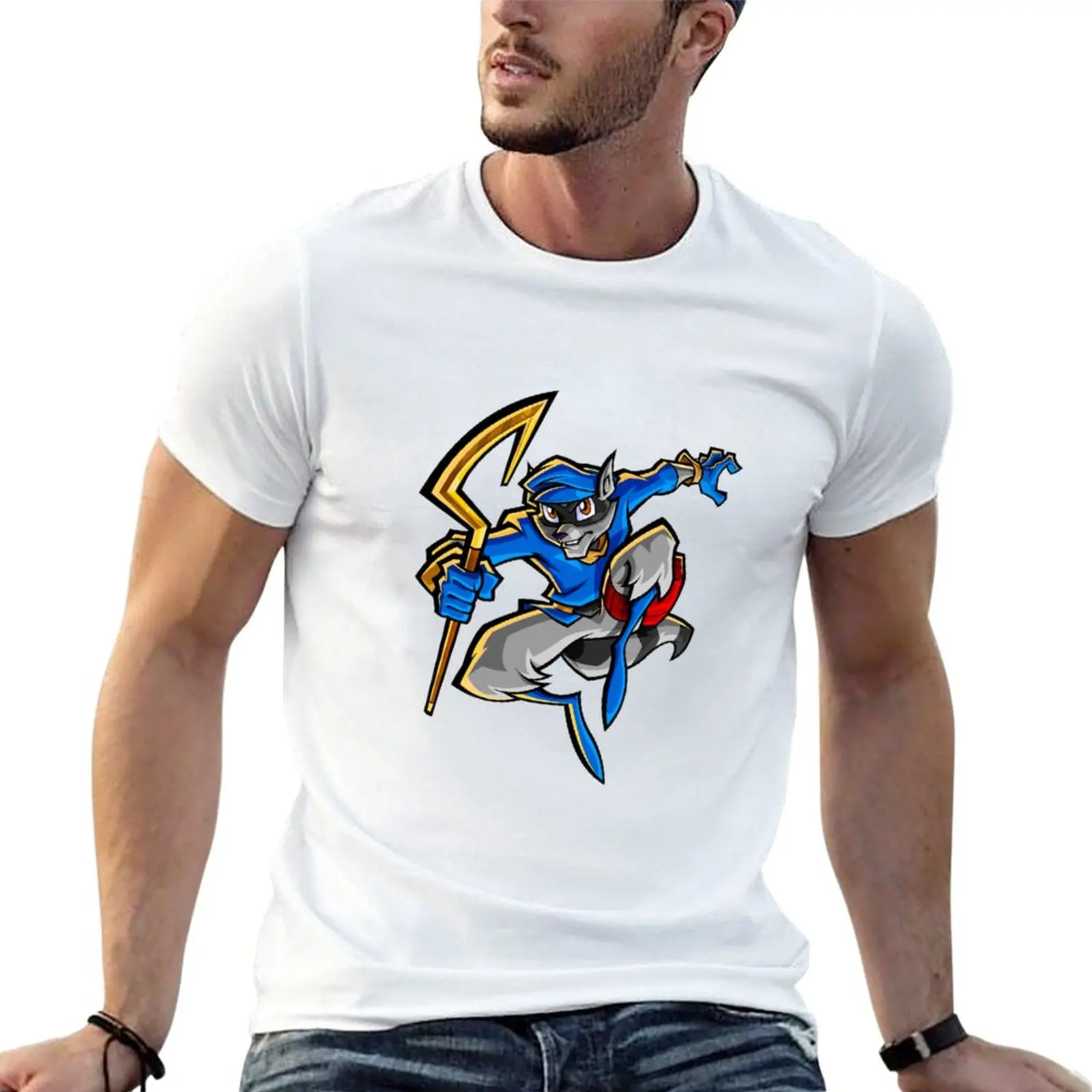 New Sly Cooper T-Shirt Summer Top T-Shirt Short Vintage Clothes T-Shirt Uomo