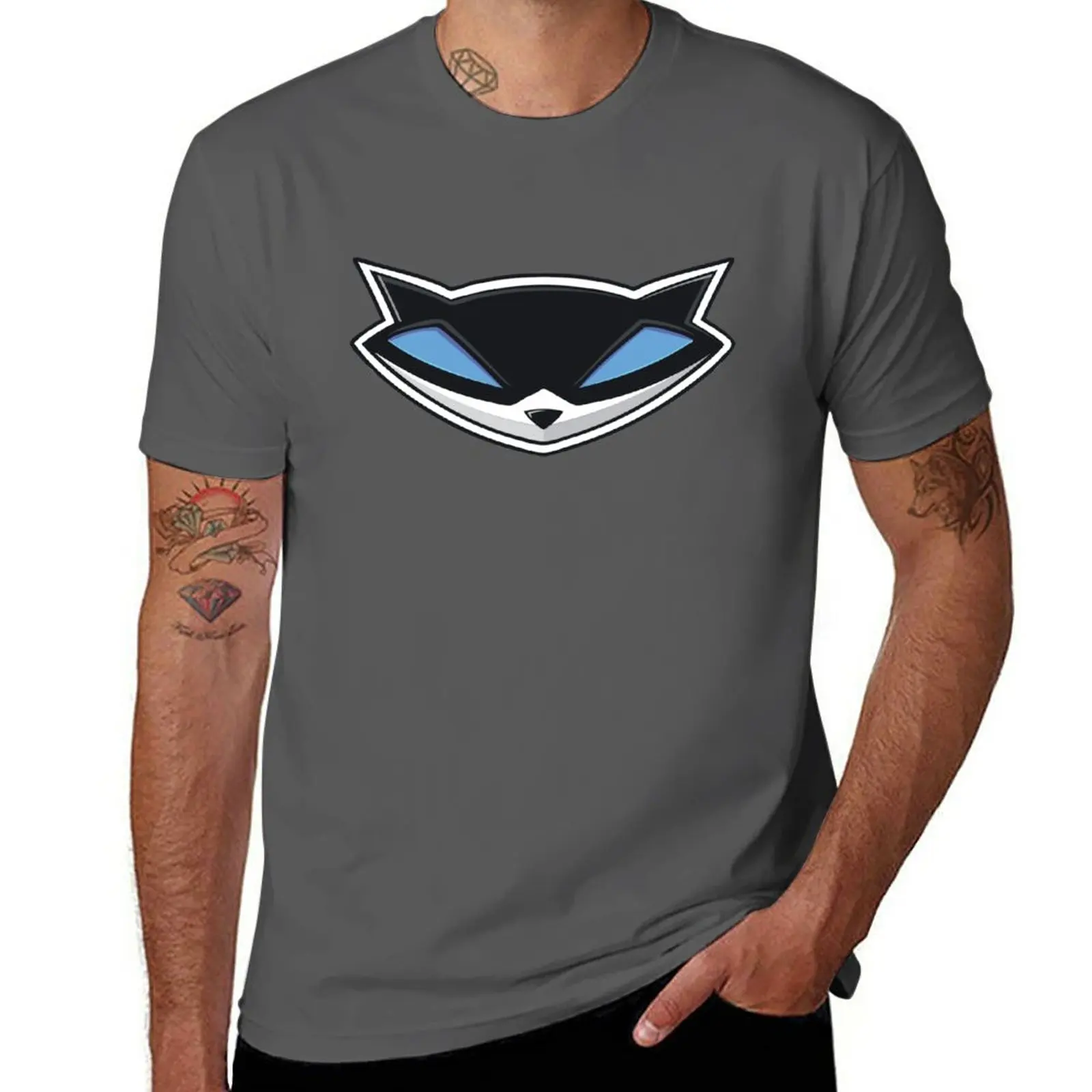 New Sly Cooper Logo T-Shirt Anime T-Shirt T Shirt Uomo Abbigliamento Vintage Designer T Shirt Uomo