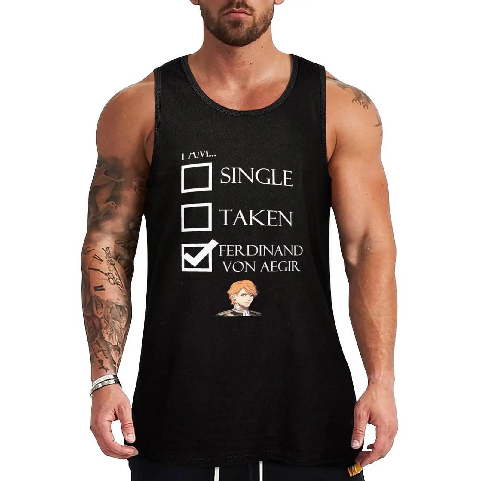 New I Am And And Von Aegir Single Take Fire Emblem Three Houses Tank Top T-Shirt Da Uomo
