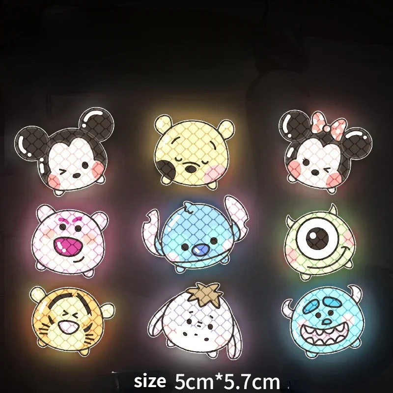 Disney Winnie Pooh Mickey Adesivi Riflettenti Per Moto Graffi Decorativi Che Bloccano Adesivi Per Casco Di Personalità Impermeabili