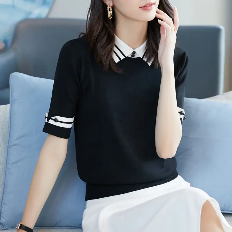 Pullover Plain Polo Neck Tee Shirt Per Donna Poliestere Top Vintage T Shirt Sexy Con Spedizione Gratuita Offerta Di Consegna Rayon Skinny