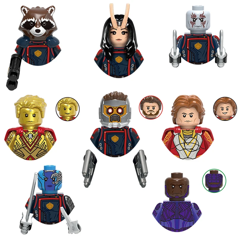 The Star Mantis Lord Drax Destroyer Rocket Nebula Raccoon Adam Starfox High Educational Model Blocks Moc Bricks Set Toys G0114