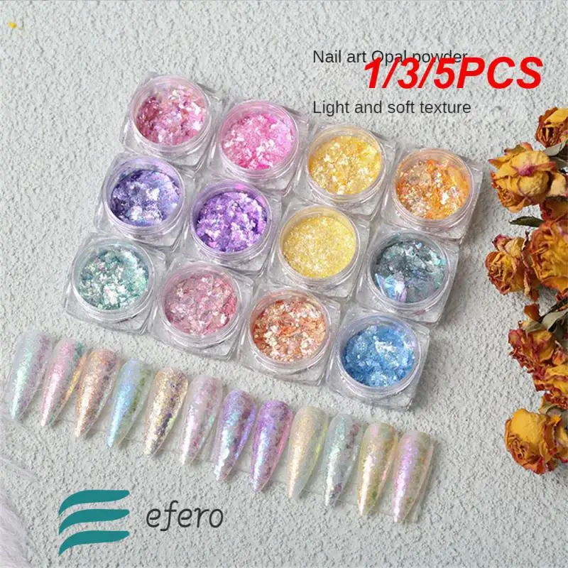 1/3/5Pcs Cosmetici Crystal Fire Aurora Opal Powder Chameleon Glitter Flakes Per Ombretto Nail Art Resin Crafts Manicure