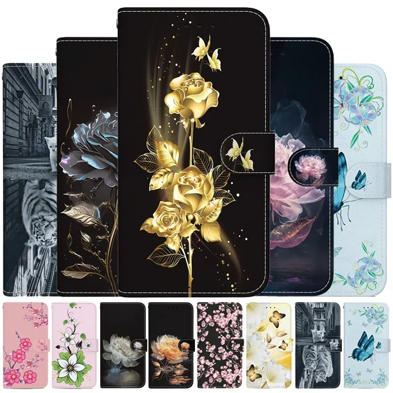 Per Oppo A59 5G Custodia In Pelle Verniciata Flip Phone Case On Per Etui Oppo A59 Oppoa59 A 59 A79 A98 A78 A58 5G Portafoglio Book Cover Capa