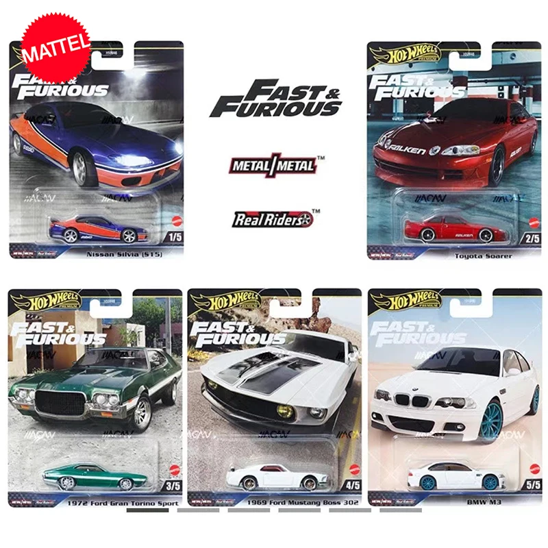 Original Mattel Hot Wheels Premium Car 1/64 Diecast Fast & Furious Nissan Silvia S15 Set Giocattoli Per Veicoli Per Ragazzi Collezione Regalo Diverten