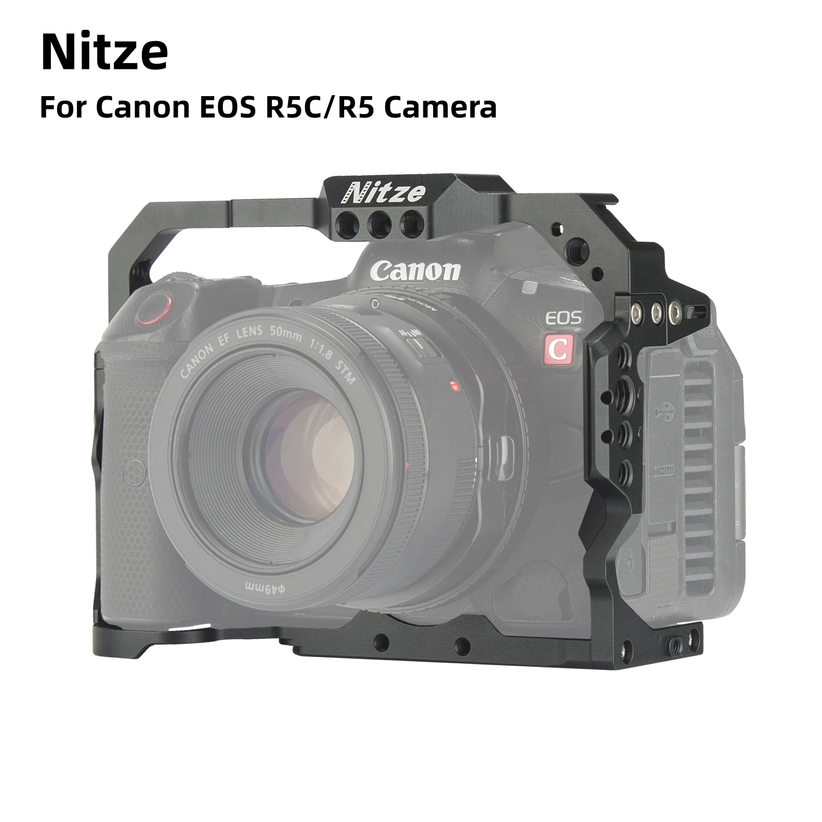 Nitze Canon R5C Camera Cage T-C03A Per Canon Eos R5C/R5 Cornice Protettiva Per Fotocamera
