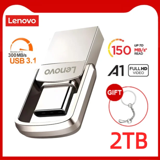 Lenovo 1Tb Hot Metal 3.0 Usb Flash Drive 2Tb Pen Drive Per Pc Laptop 64Gb Usb Memory Stick 3.0 Flash Drive Pendrive Ad Alta Velocità