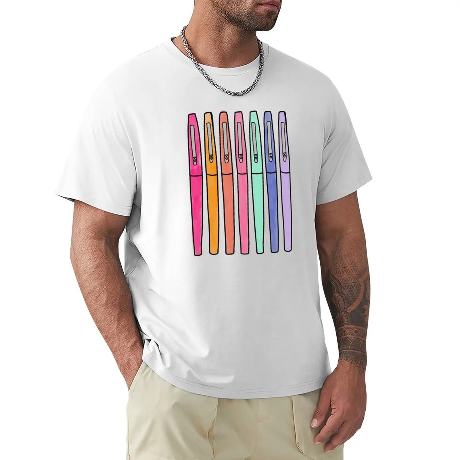Flair Pens-T-Shirt Best-Friend Da Ragazza Abbigliamento Estetico Moda Coreana Cute Top Magliette Bianche Da Uomo
