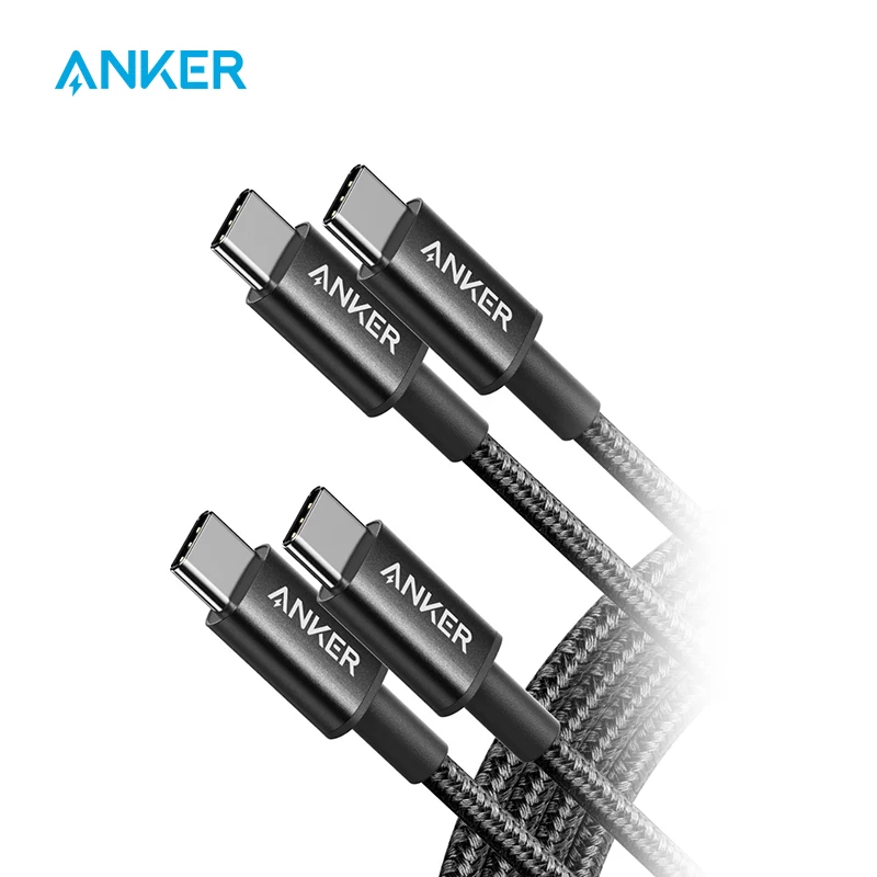 Cavo Anker Da Usb C A Usb C, Nuovo Cavo Di Ricarica Usb C In Nylon (6 Piedi, 2 Confezioni), 60W(3A) Per Iphone 15/15 Pro/15 Plus/15 Pro Max