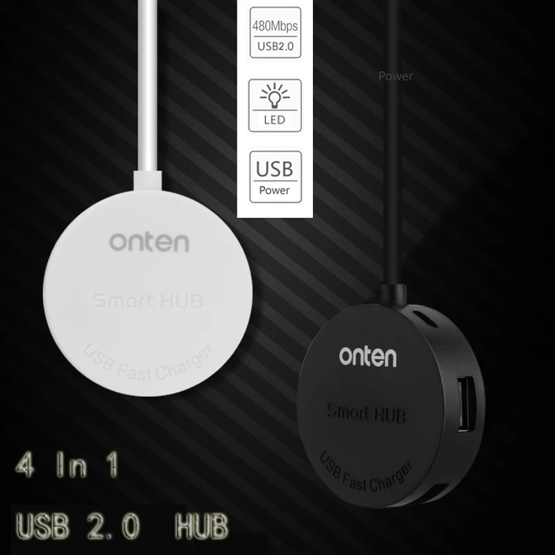 4 Ports Usb Hub Splitter Adapter Dock Station Plug And Play Usb Charging Expansion Desktop Computer Laptop Usb 2.0 For Computer