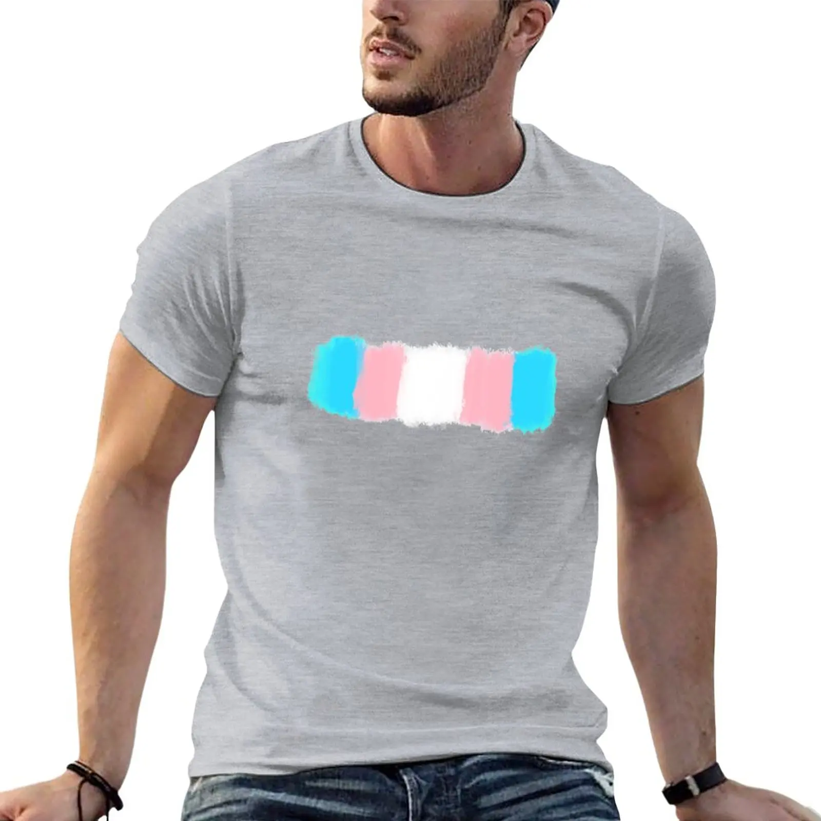 Transgender Paint Swatches T-Shirt Plus Size Top Abbigliamento Vintage Magliette Da Uomo Casual Elegante