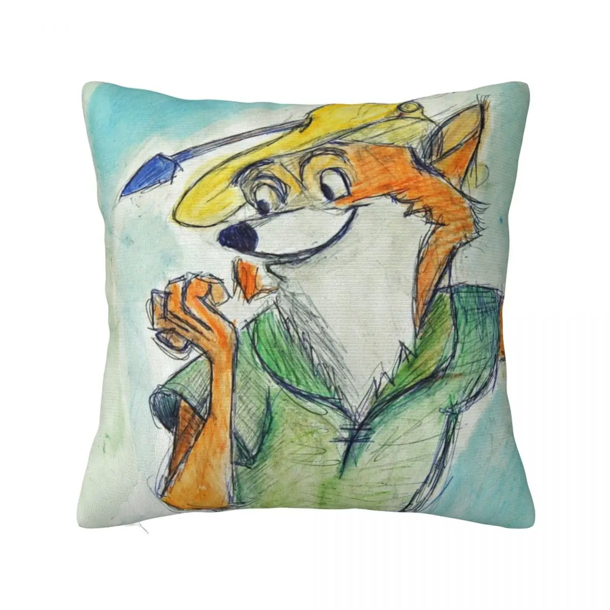 Cartoon Robin Hood Throw Pillow Fodera Per Divano Cuscino Decorativo Per Federa Di Capodanno