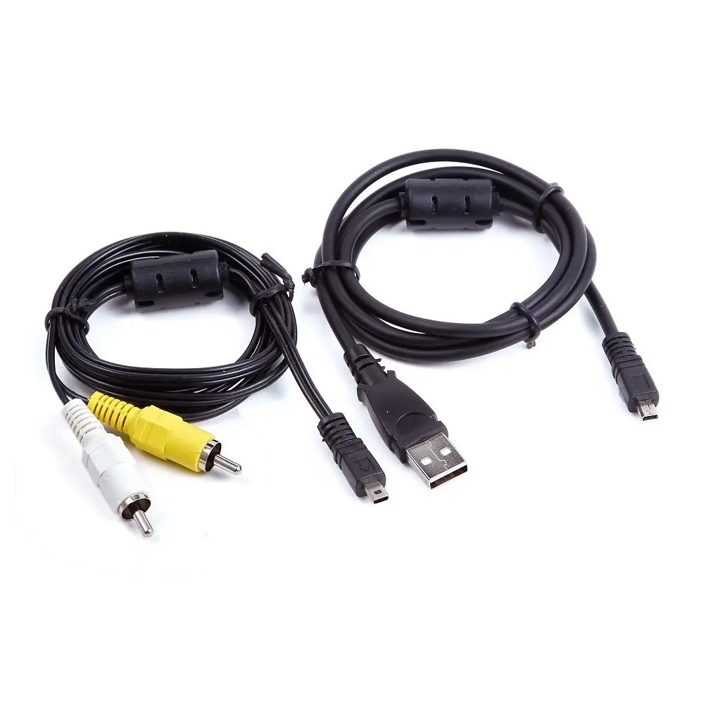 Dati Usb + A/V Tv Video Cavo Per Nikon Coolpix L28 L27 S1100 Pj L840 Fotocamera