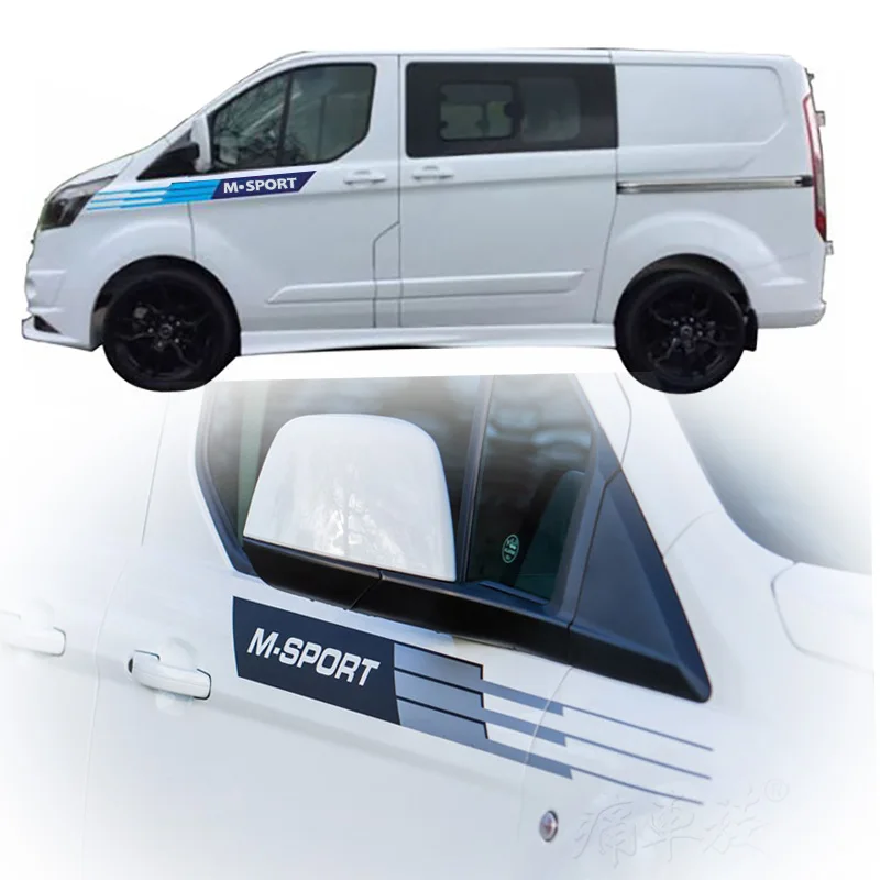 Coppia Sport Body Side Stripe Line Sticker E Paraurti Anteriore Decal Vinyl Wrap Per Ford Transit