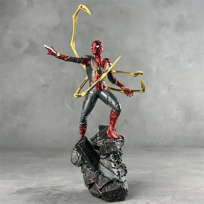 20-25Cm The Avengers Spider Man Squat Stand League Of Legends Infinity War Iron Spider Modello Anime Figura Modello Statua