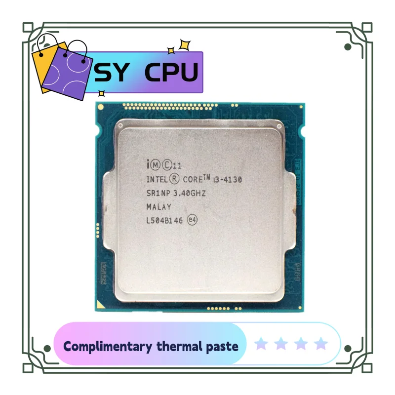 I3-4130 Cpu Sr1Np 3.40Ghz Qual-Core 3Mb Di Cache Lga1150 I3 4130 Processore