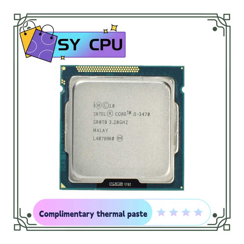 Processore Core I5 3470 Lga 1155 Usato 3.20Ghz 5Gt/S 6Mb L3 Socket 1155 Cpu Quad-Core