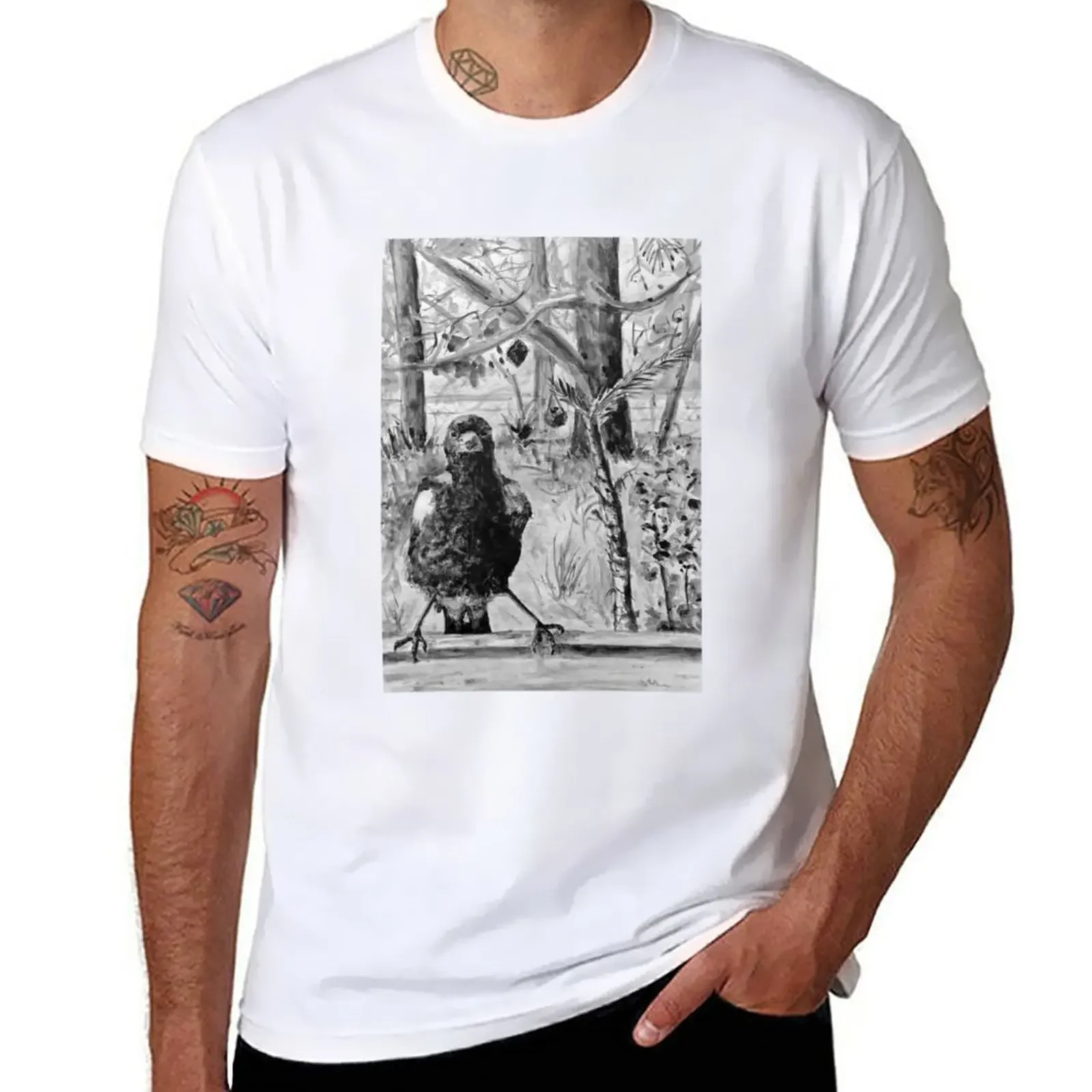 Maggie The Gazza T-Shirt Moda Coreana Oversize Nuova Edizione Magliette Oversize Per Uomo