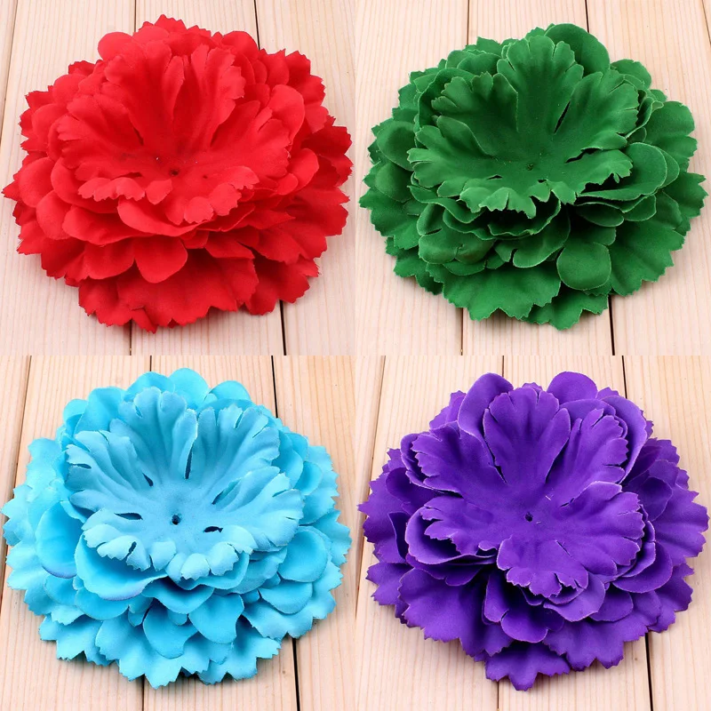 5 Pz/Lotto 11Cm 20 Colori Neonato Fai Da Te Moda Chic Shabby Tessuto A Forma Artificiale Fiori Per Capelli Bouquet Per Matrimonio Sposa Ghirlanda
