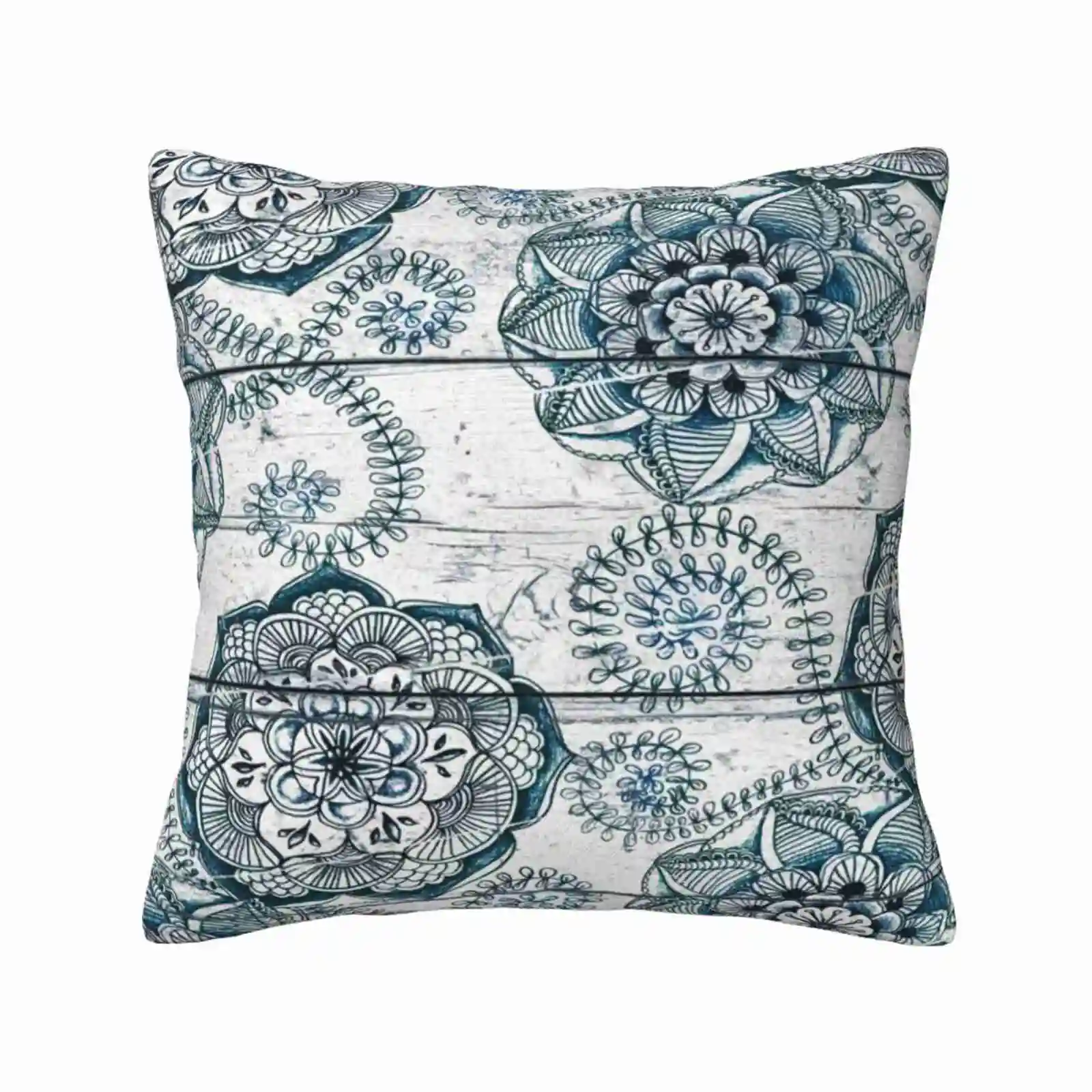Shabby Chic Blu Navy Doodles On Wood Home Sofa Car Waist Throw Federa Micklyn Shabby Chic Texture In Legno Testurizzato
