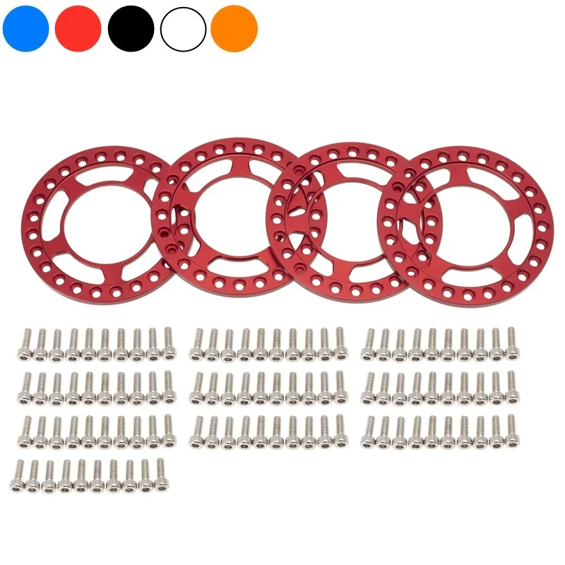 4 Pz Metallo 1.9 Pollici Beadlock Ruota Anello Beadlock Esterno Per 1/10 Rc Crawler Axial Scx10 90046 Traxxas Trx4 D90 1.9 Cerchioni