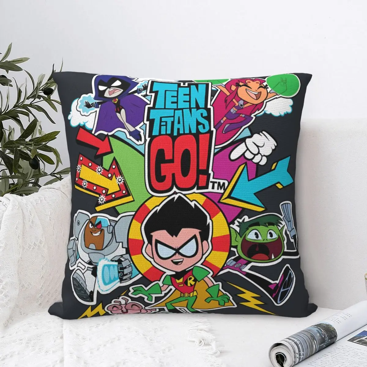 Teen Titans Go Pillow Case Fodera Per Cuscino Divano Cuscini Decorativi Personalizzati Per Divano