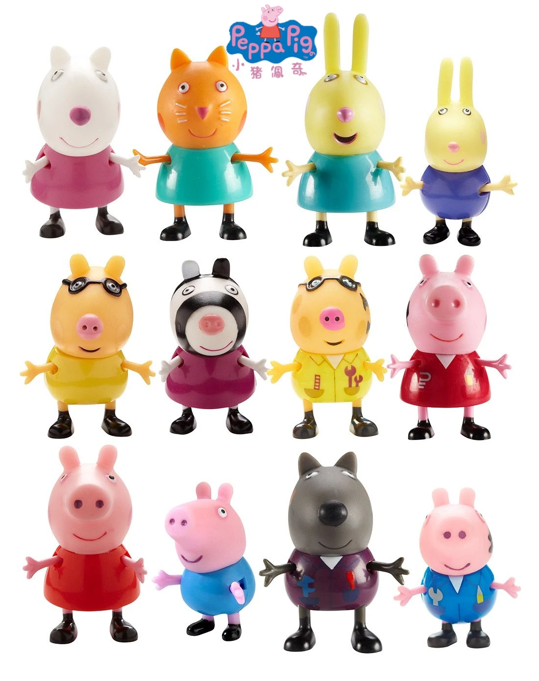 Peppa Pig Cartoon Kids Toys George Daniel Jenny Richard Emily Lady Antilope Anime Action Doll Play House Giocattoli Educativi