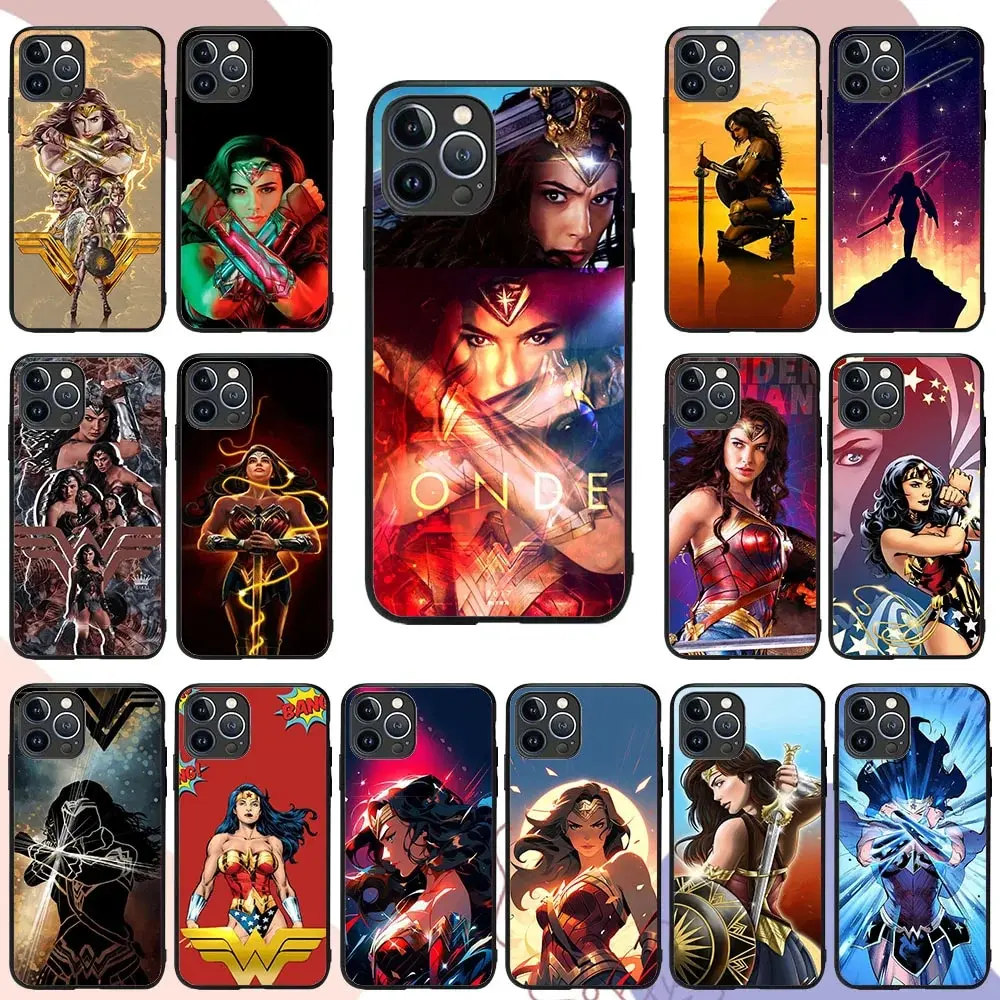 Tr-74 Wonder Woman Custodia Morbida Per Samsung J2 J4 J5 J6 J7 J8 S7 Edge S8 S9 M31 Core Prime Pro Plus