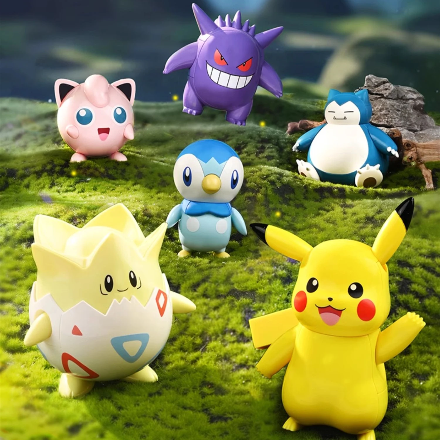 New Pokemon Building Blocks Cartoon Gengar Picachu Snorlax Animal Jigglypuff Pokemon Model Education Game Graphics Toys Gifts