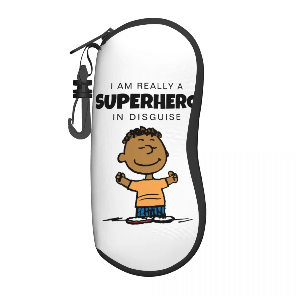 Peanuts Snoopy Franklin Arms Wide Glasses Case Uomo Donna Waterproof Zipper Glasses Storage Box Protector Glasses Box