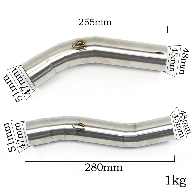 Motorcycle Exhaust System Manifold For Yamaha R1 2004-2014 Muffler Intermediate Connection Pipe Stainless Steel Fittings