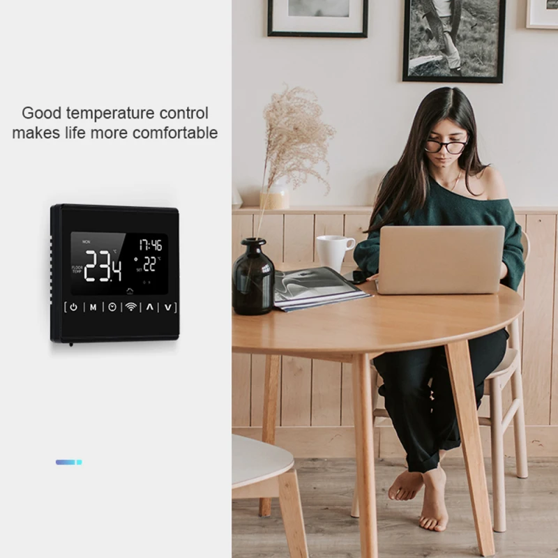 Tuya Wifi Smart Termostato, Riscaldamento Elettrico A Pavimento Temperatura Dell'Acqua Telecomando Lcd Touch Screen Riscaldamento A Pavimento Termosta