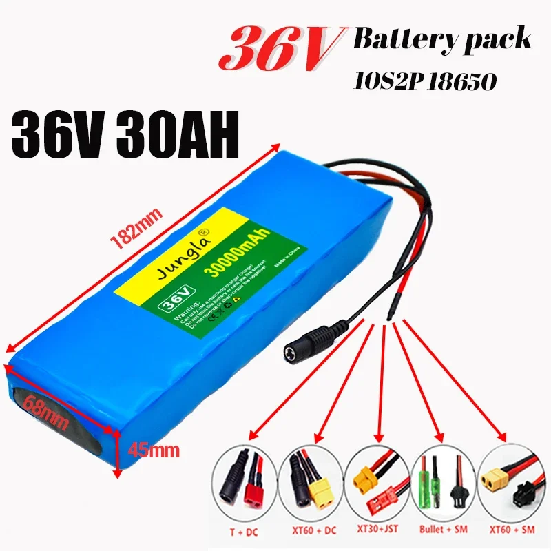 Batterie Agli Ioni Di Litio Ricaricabili 10 S2P 18650 36V 30000Mah 42V 500W Pour Rennovation De Velo, Scooter Et Moto Electrique