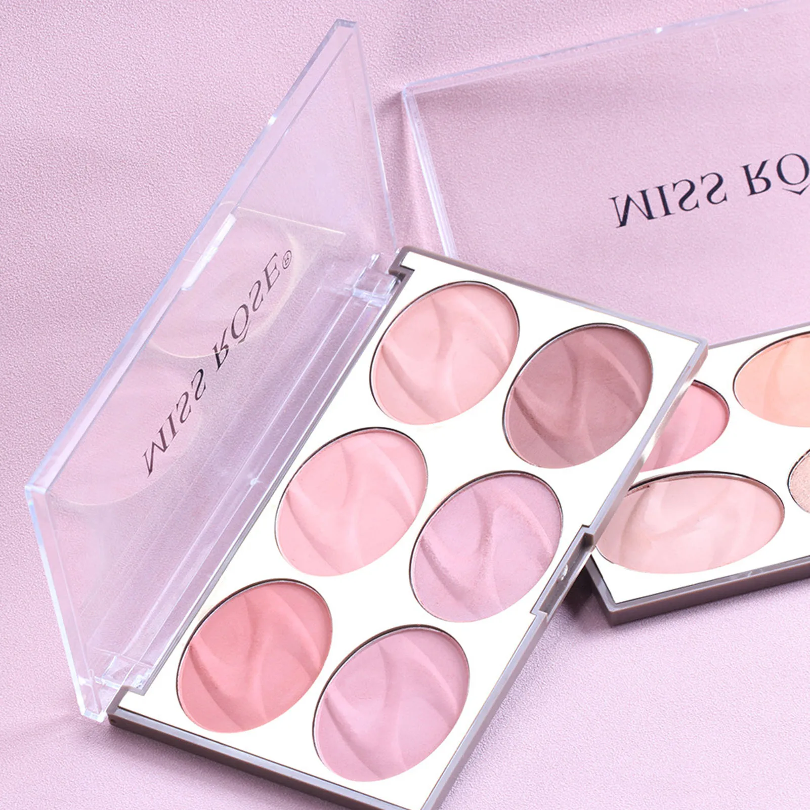 6 Colori/Set Blush Plate Peach Pallete Pigment Combination Blush Er Powder Makeup Professional Contour Shadow Pink Blush Cosmetic