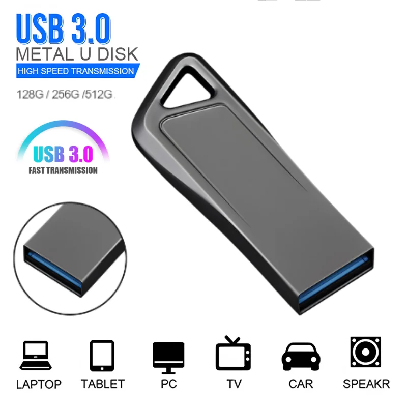 Nuovo Super Mini Metal Usb 3.0 Flash Drive 512Gb Tiny Pendrive Metal Waterproof Memory Stick Storage Device Impermeabile U Disk