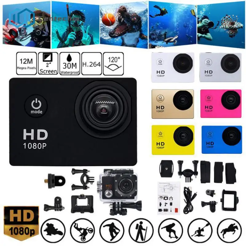 Fotocamera Impermeabile 1080P 32Gb Sport Outdoor Diving Camcorder Camera Mini Dv Videocamera 12Mp Sj4000 Per