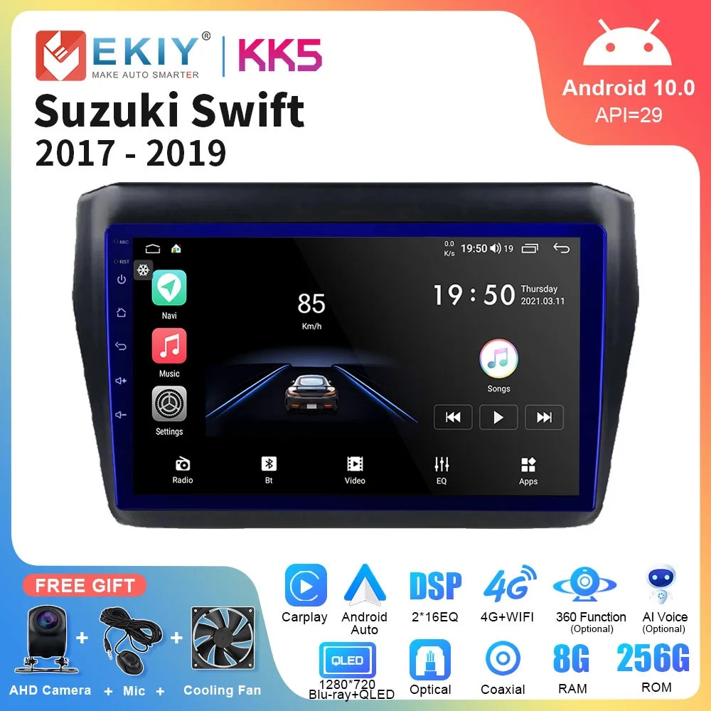 Ekiy Kk5 Autoradio Per Suzuki Swift 5 2016 - 2020 Lettore Video Multimediale Carplay Stereo 2Din Dvd No Dvd Navigazione Autoradio Hu