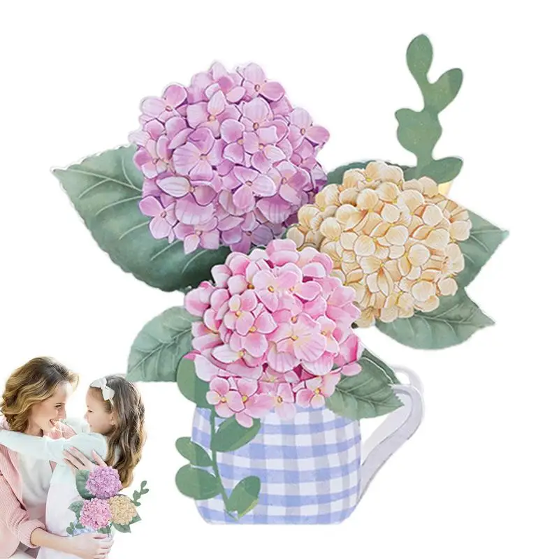 Biglietti Di Auguri Di Fiori 3D Biglietti Di Bouquet Di Fiori Pop-Up Di Carta Per Biglietti Di Auguri Di Piante Per Sempre Con Espressione D'Amore Per